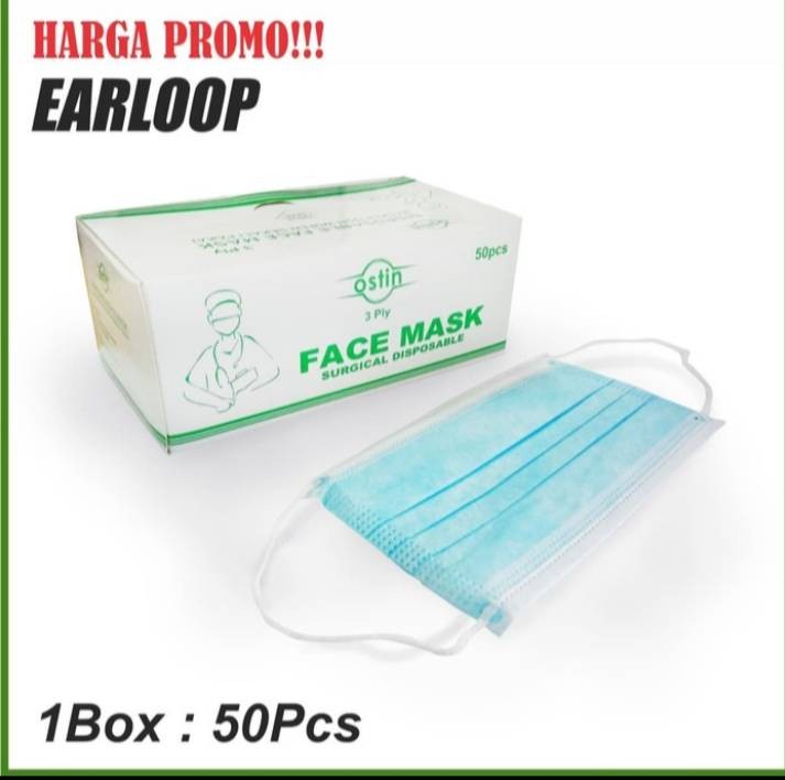 Masker Dokter Ritz Masker Medis 3 PLY I Masker Ostin isi 50 - Star Alkes Medika